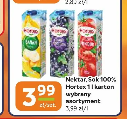 Nektar Sok 100% Hortex promocja w Społem Częstochowa