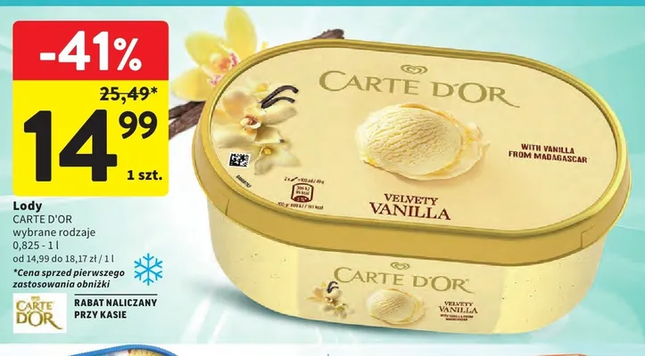 Lody Carte d'Or promocja w Intermarche