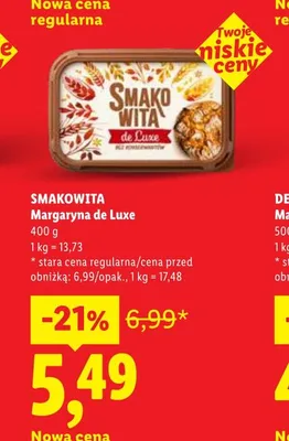 Margaryna de Luxe Smakowita promocja w Lidl
