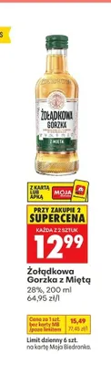 Likier Żołądkowa Gorzka z Miętą promocja w Biedronka