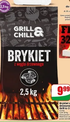 Brykiet z węgla drzewnego Grill & Chill promocja w Dino