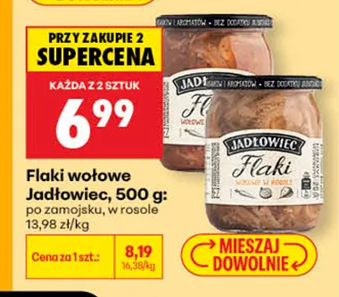 Flaki wołowe Jadłowiec w rosole promocja w Biedronka