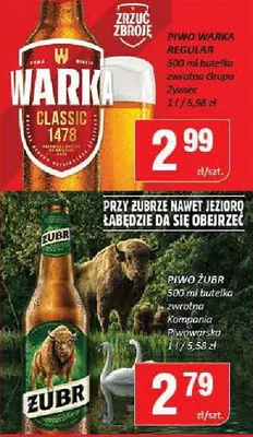 Piwo Warka Regular promocja w Chorten
