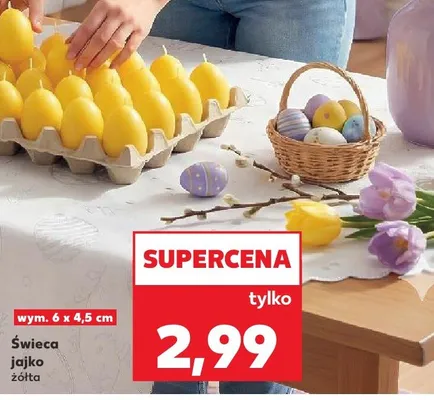 Świeca jajko żółte promocja w Kaufland