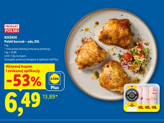 Polski kurczak uda XXL Rzeźnik promocja w Lidl