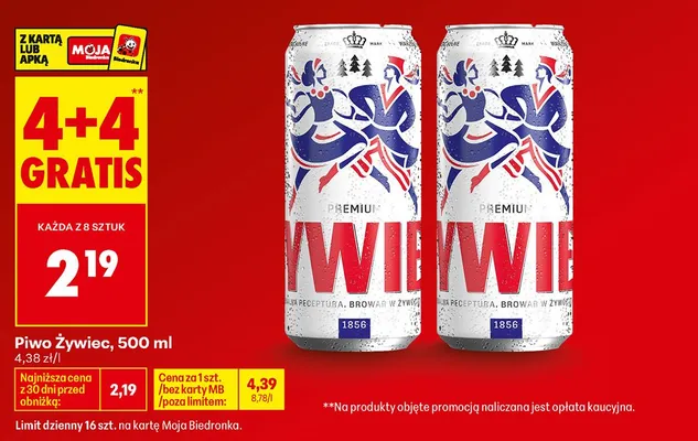 Piwo Żywiec Premium promocja w Biedronka
