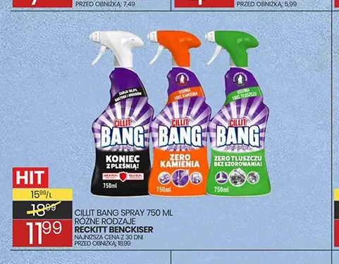 Spray do czyszczenia Cillit Bang Koniec z Pleśnią promocja w Wafelek