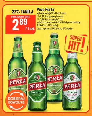 Piwo Perła Niepasteryzowana promocja w POLOmarket