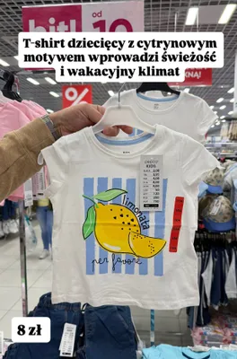 T-shirt dziecięcy z cytrynowym nadrukiem promocja w Pepco