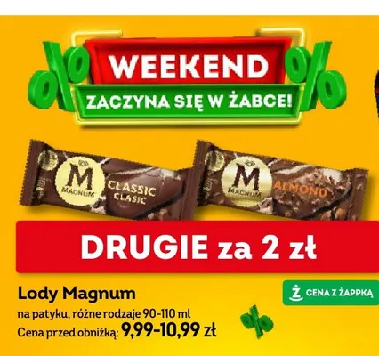 Lody Magnum na patyku Almond promocja w Żabka