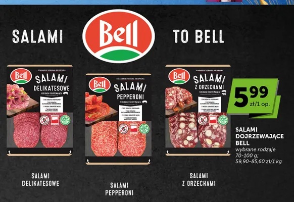 Salami z orzechami Bell promocja w ABC