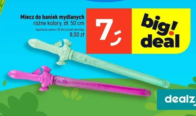 Miecz do baniek mydlanych różne kolory promocja w Dealz