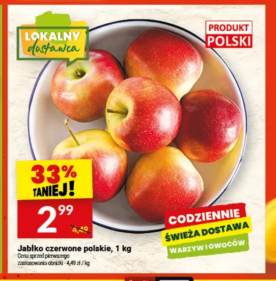Jabłka czerwone polskie promocja w Twój Market