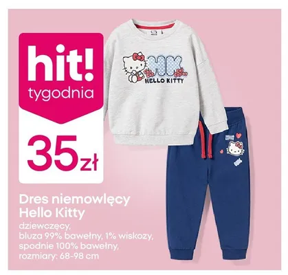 Dres niemowlęcy Hello Kitty promocja w Pepco