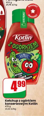 Ketchup z ogórkiem konserwowym Kotlin promocja w Dino
