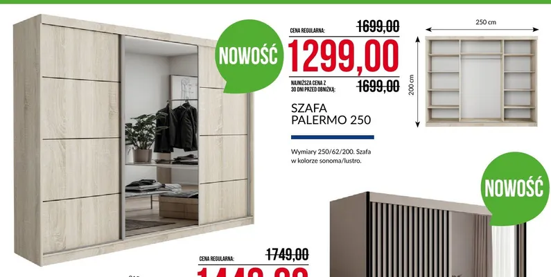 Szafa Palermo 250 Abra Meble promocja w Abra Meble
