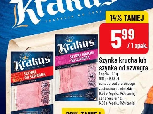 Szynka krucha Krakus promocja w POLOmarket