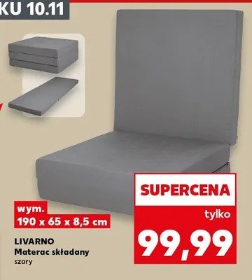 Materac składany szary Livarno promocja w Kaufland
