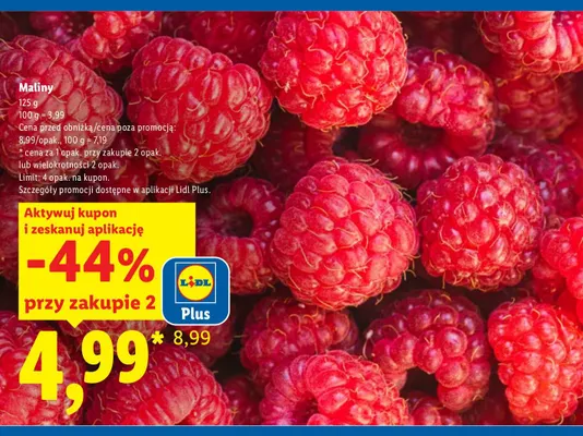 Maliny promocja w Lidl