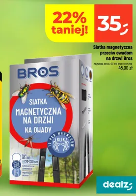 Siatka magnetyczna przeciw owadom na drzwi Bros promocja w Dealz