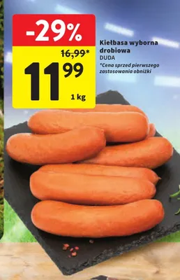Kiełbasa wyborna drobiowa Duda promocja w Intermarche