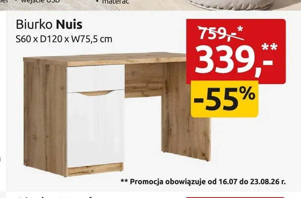 Biurko Nuis promocja w Black Red White