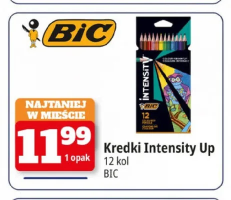Kredki BIC Intensity Up 12 kolorów promocja w Leclerc