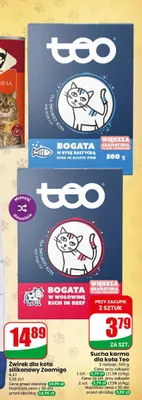Sucha karma dla kota Teo bogata w wołowinę promocja w Dino