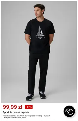 Spodnie casual męskie 4F promocja w 4F
