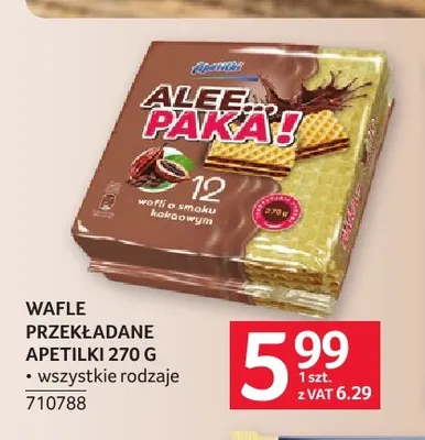 Wafle przekładane Apetilki promocja w Selgros