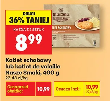 Kotlet schabowy lub kotlet de volaille promocja w Biedronka