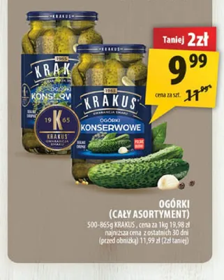 Ogórki konserwowe Krakus promocja w Arhelan
