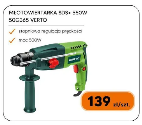 Młotowiertarka SDS+ Verto 550W promocja w HIPPER.pl