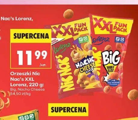 Orzeszki Nic Nac's XXL Lorenz Big promocja w Biedronka