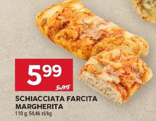 Schiacciata farcita margherita promocja w Stokrotka