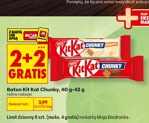 Baton Kit Kat Chunky promocja w Biedronka