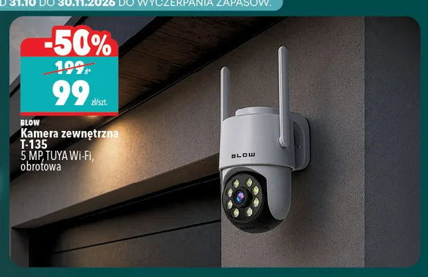 Kamera zewnętrzna obrotowa T-135 Blow promocja w Biedronka Home