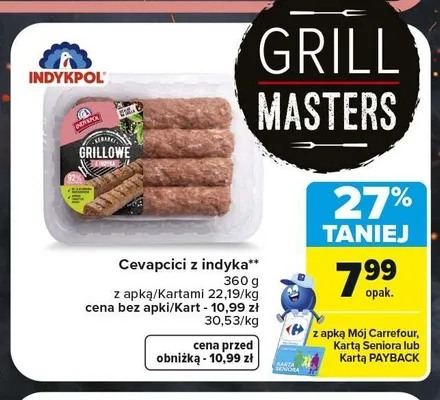 Cevapcici z indyka Indykpol promocja w Carrefour Market