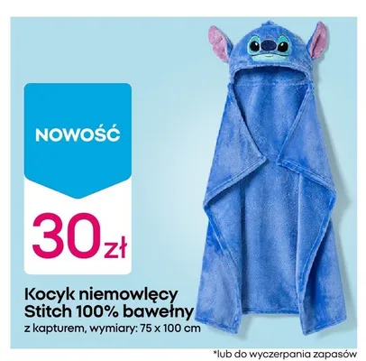Kocyk niemowlęcy Disney Stitch promocja w Pepco