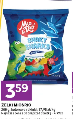 Żelki Mio & Rio kolorowe rekinki promocja w Stokrotka