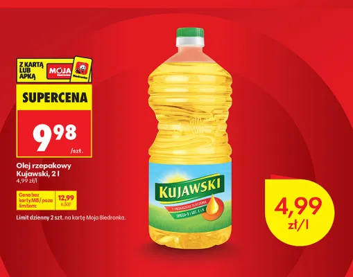 Olej rzepakowy Kujawski promocja w Biedronka