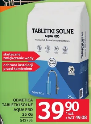 Tabletki solne QEMETICA Aqua Pro 25 kg promocja w Selgros