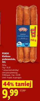 Kiełbasa podwawelska, XXL promocja w Lidl