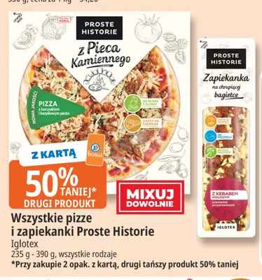 Zapiekanka na chrupiącej bagietce z kebabem wołowym Proste Historie promocja w Leclerc