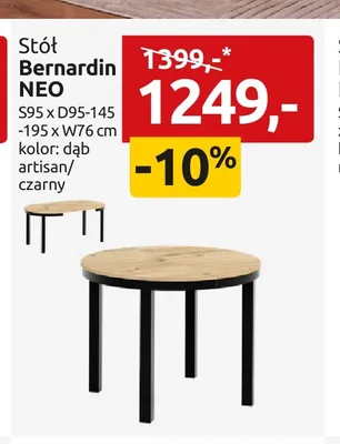 Stół Bernardin Neo promocja w Black Red White