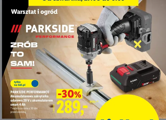 Akumulatorowa zakrętarka udarowa Parkside Performance promocja w Lidl