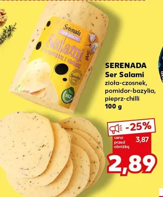Ser Salami zioło-czosnek, pomidor-bazylia, pieprz-chilli promocja w Kaufland
