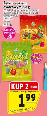 Żelki z sokiem owocowym - dziodownice, kwaśki promocja w Prim Market