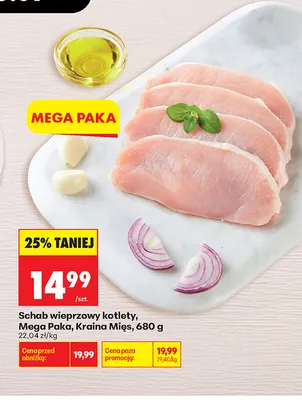 Schab wieprzowy kotlety Mega Paka Kraina Mięs promocja w Biedronka