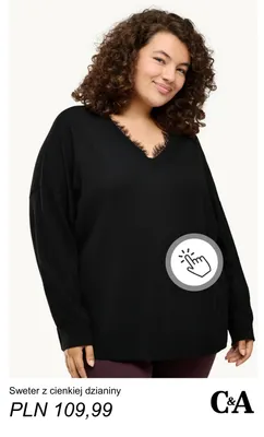 Sweter z cienkiej dzianiny C & A promocja w C&A